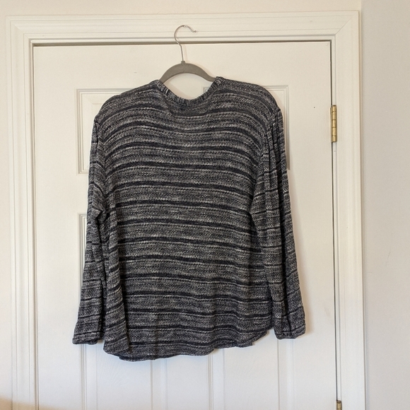 Lucky Brand Open Neckline Button Down Knit Top - Picture 8 of 8